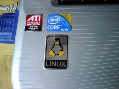 POWERED BY LINUX badge on Mesh Edge DX laptop