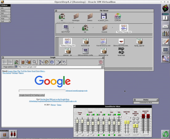 OPENSTEP 4.2 Desktop in a VirtualBox VM