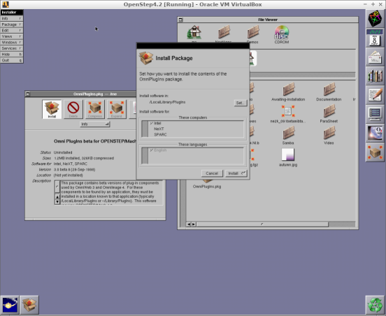 Installing a package in OPENSTEP 4.2.