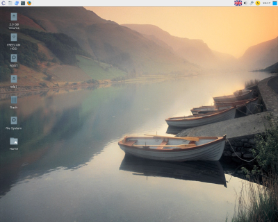 Xfce spin of Live Linux distribution Porteus Linux - As-installed desktop on a 1280x1024 monitor.