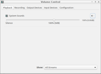 PulseAudio Volume Control - Playback
