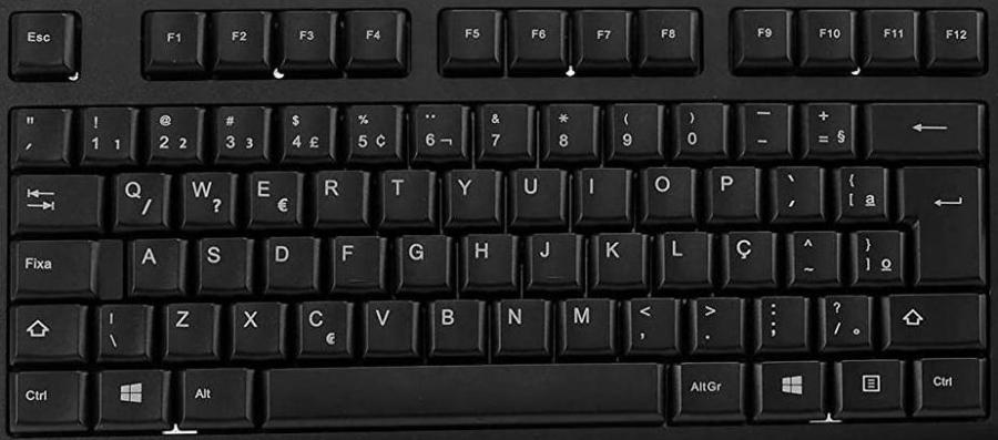 Left side of HP Brazilian keyboard