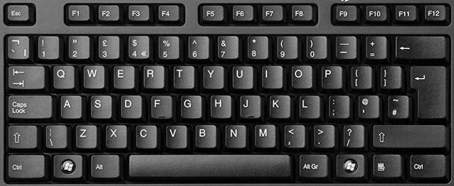 Left side of HP UK keyboard